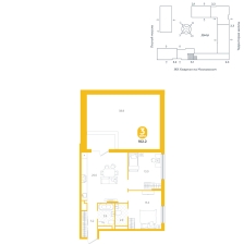 2-комнатная, 102.2 м²