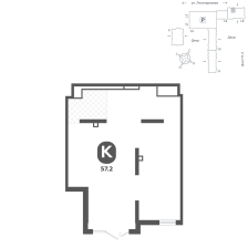 Помещение, 57.2 м²