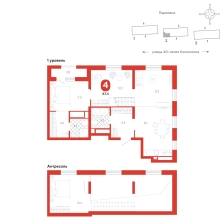 4-комнатная, 87.4 м²