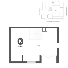 Помещение, 49.4 м²