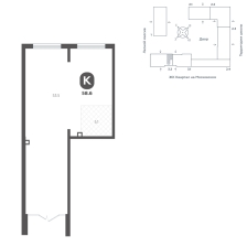 Помещение, 58.6 м²